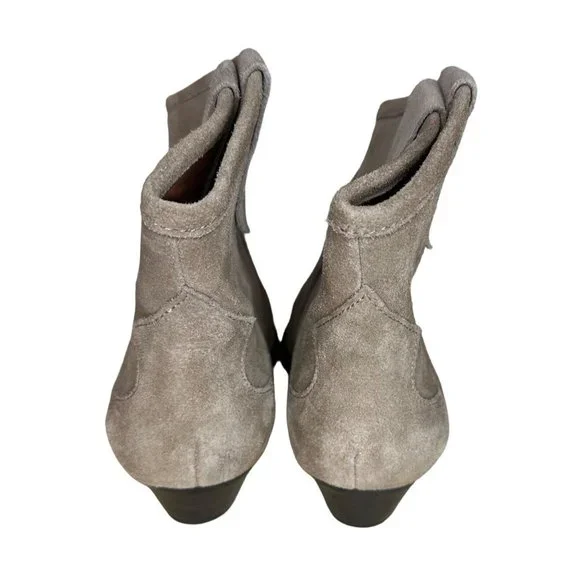 Chelsea & Violet Women's Goldy Tan Suede Ankle Low Heel Western Style Boots Size - Picture 6 of 8